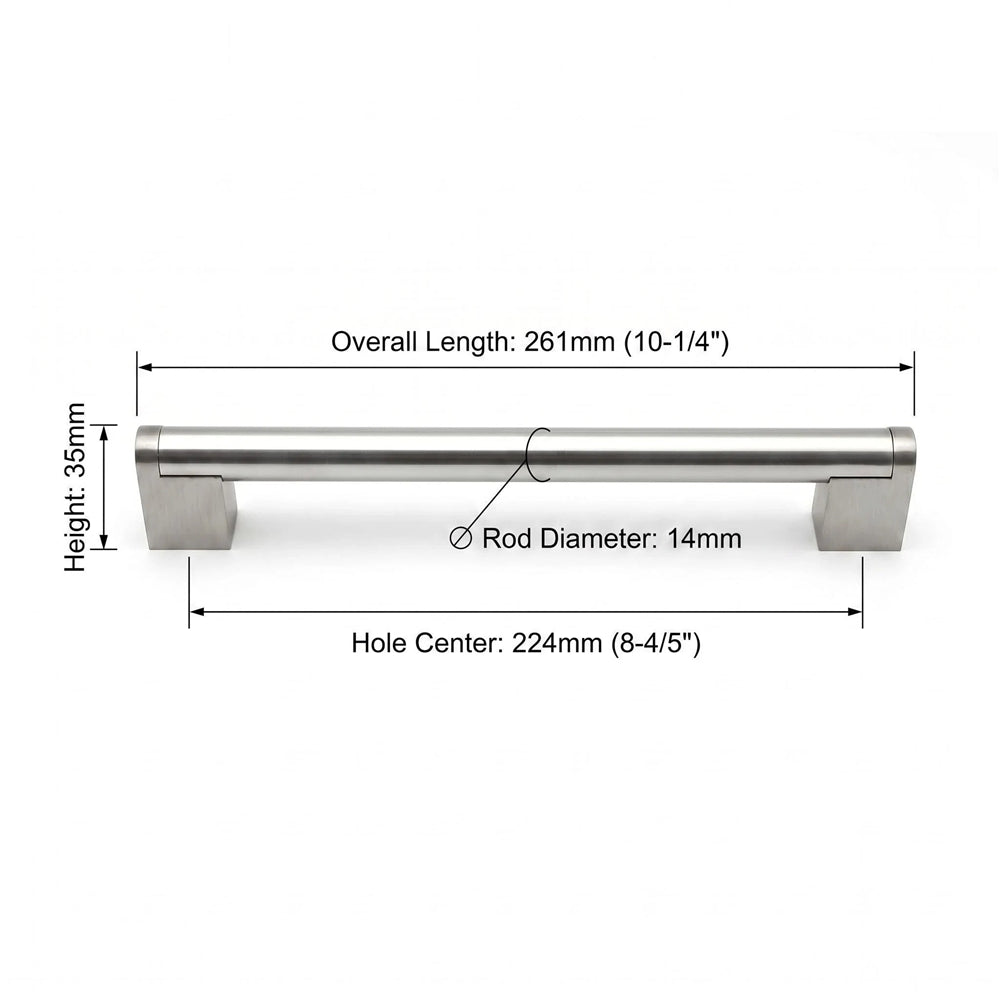 Modern Drawer Pulls Brushed Nickel Cabinet Pulls - Multiple Sizes