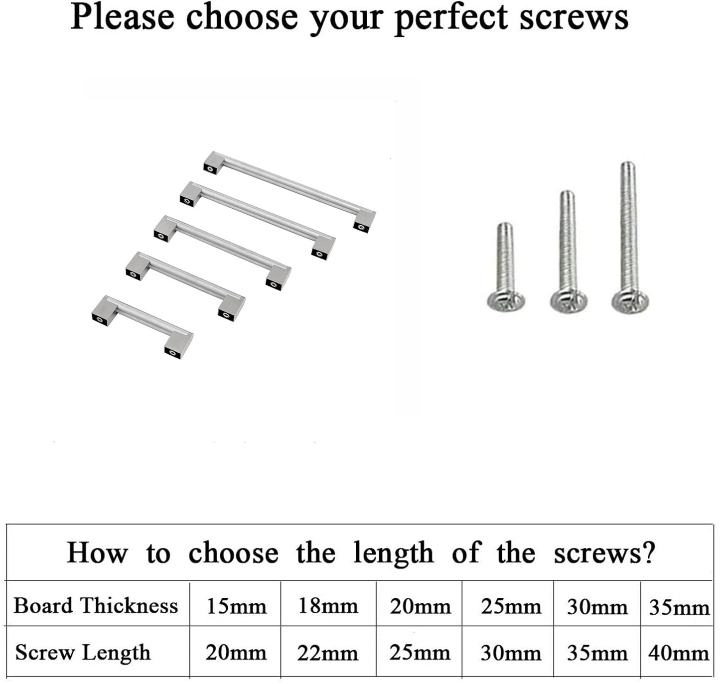 Brushed Nickel Cabinet Pulls Modern Drawer Pulls - Large Size - Hole Centers(3.5,3.75,4",4.5,5",6.25",7.5",8.8",10",11.33")