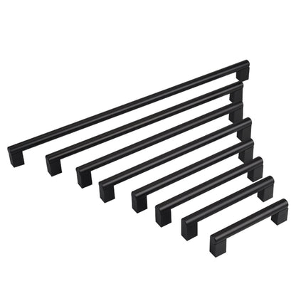 Modern Black Cabinet Pulls，Matte Black Aluminum Alloy Kitchen Drawer Pulls Cabinet Handles for Kitchen and Bathroom