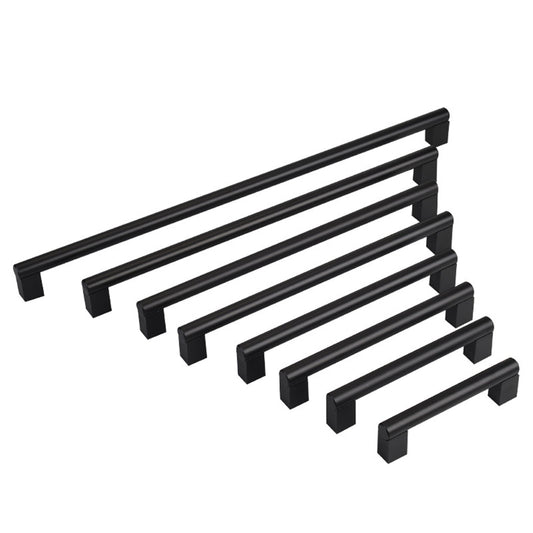 Modern Black Cabinet Pulls，Matte Black Aluminum Alloy Kitchen Drawer Pulls Cabinet Handles for Kitchen and Bathroom