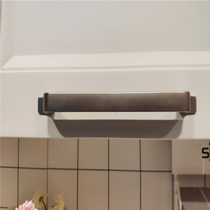 10 Pack 3.75 Inch(96mm) Hole Center Cabinet Handles，Zinc Alloy Kitchen Drawer Pulls for Kitchen Bathroom (Space Grey)