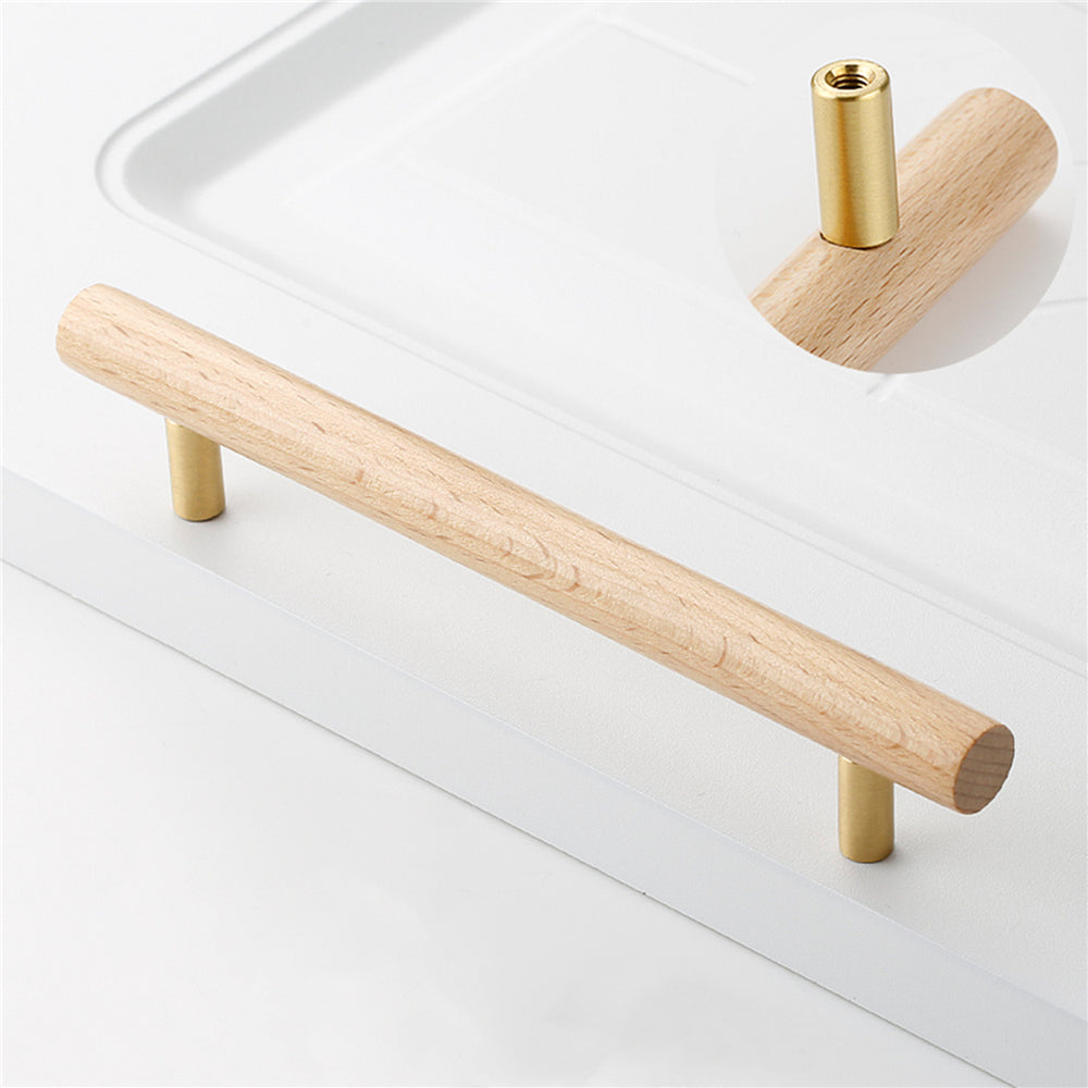 Wood Drawer Pulls，3.75"(96mm) Hole Center Drawer Pulls，Wooden Handles for Dresser Drawers，Kitchen，Wardrobe