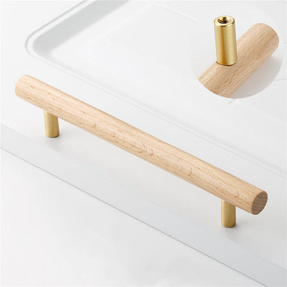 Wood Drawer Pulls，3.75"(96mm) Hole Center Drawer Pulls，Wooden Handles for Dresser Drawers，Kitchen，Wardrobe
