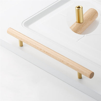 Wood Drawer Pulls，3.75"(96mm) Hole Center Drawer Pulls，Wooden Handles for Dresser Drawers，Kitchen，Wardrobe