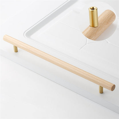 Wood Drawer Pulls，3.75"(96mm) Hole Center Drawer Pulls，Wooden Handles for Dresser Drawers，Kitchen，Wardrobe