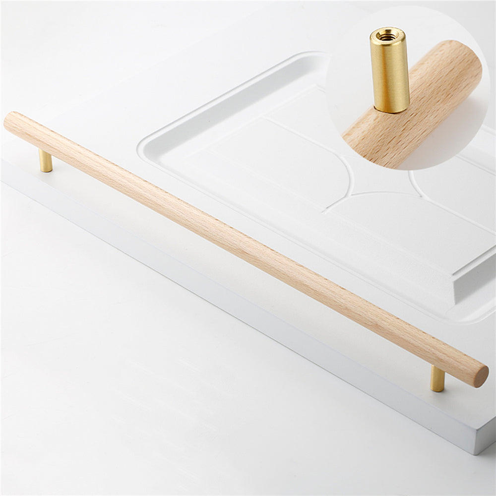 Wood Drawer Pulls，3.75"(96mm) Hole Center Drawer Pulls，Wooden Handles for Dresser Drawers，Kitchen，Wardrobe