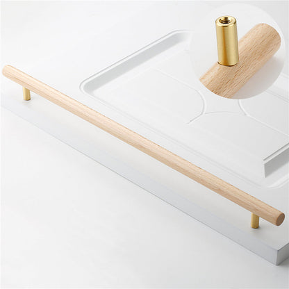 Wood Drawer Pulls，3.75"(96mm) Hole Center Drawer Pulls，Wooden Handles for Dresser Drawers，Kitchen，Wardrobe