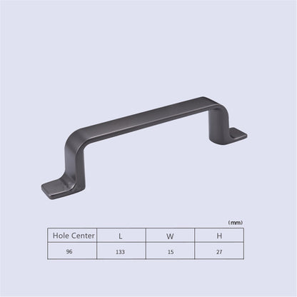 10 Pack 3.75 Inch(96mm) Hole Center Cabinet Handles，Zinc Alloy Kitchen Drawer Pulls for Kitchen Bathroom (Space Grey)