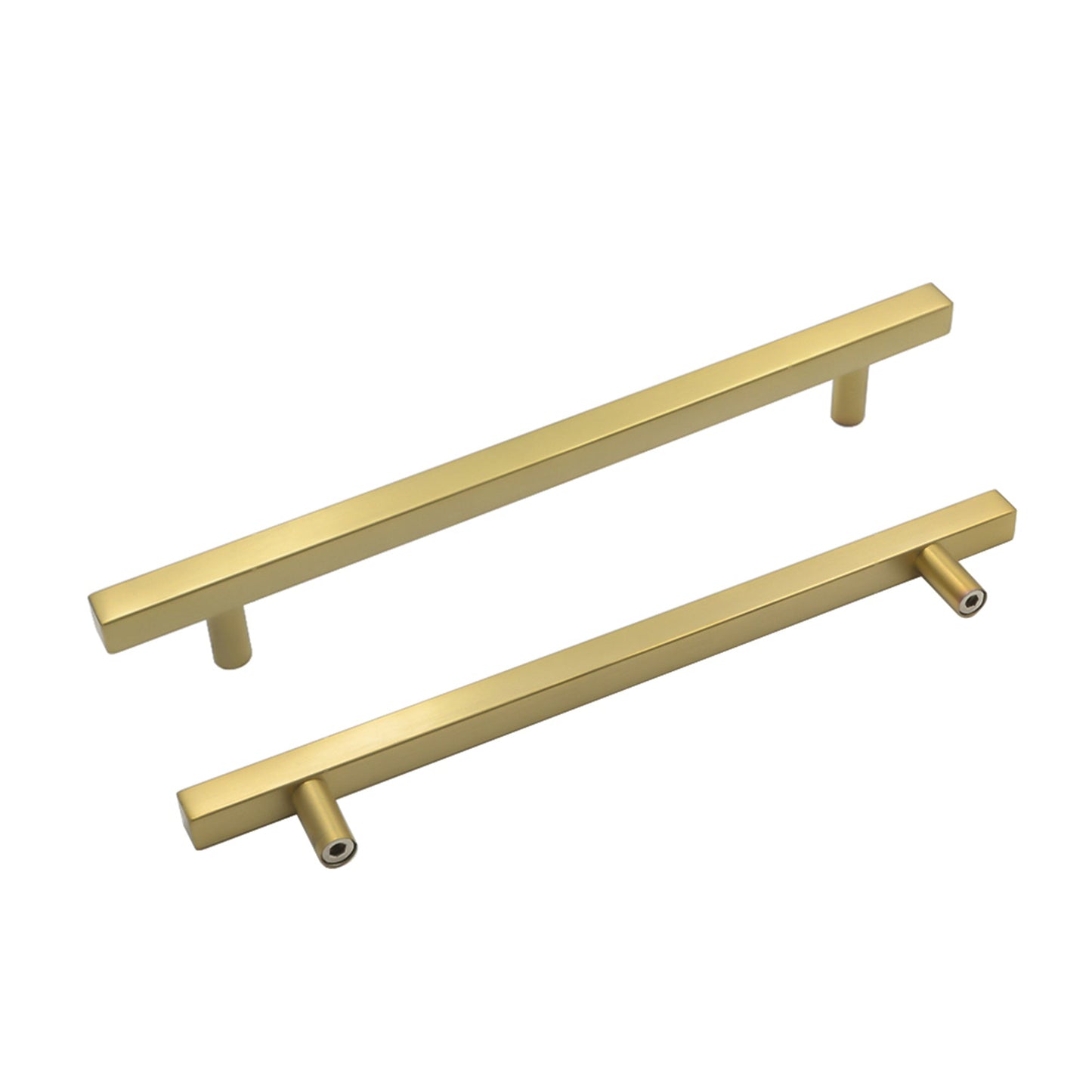 Brushed Brass Cabinet Pulls Gold Cabinet Handles - 8-4/5" Inch (224mm) Hole Centers