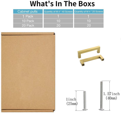 8.8in Cabinet Handle Brushed Brass Drawer Pulls，Brass Drawer Pulls Handles for Dresser Drawers(224mm, Hole Centers)
