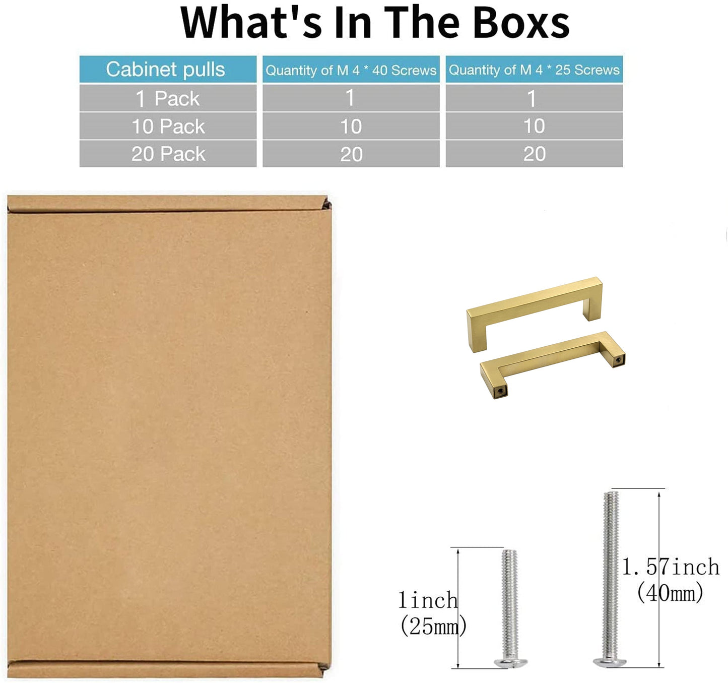 8in Cabinet Handle Brushed Brass Drawer Pulls，Brass Drawer Pulls Handles for Dresser Drawers(204mm, Hole Centers)