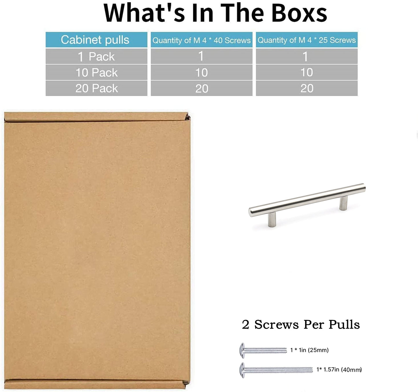 4.25 Inch(Center To Center) Brushed Nickel Cabinet Handles (4.25"，Customized Size)