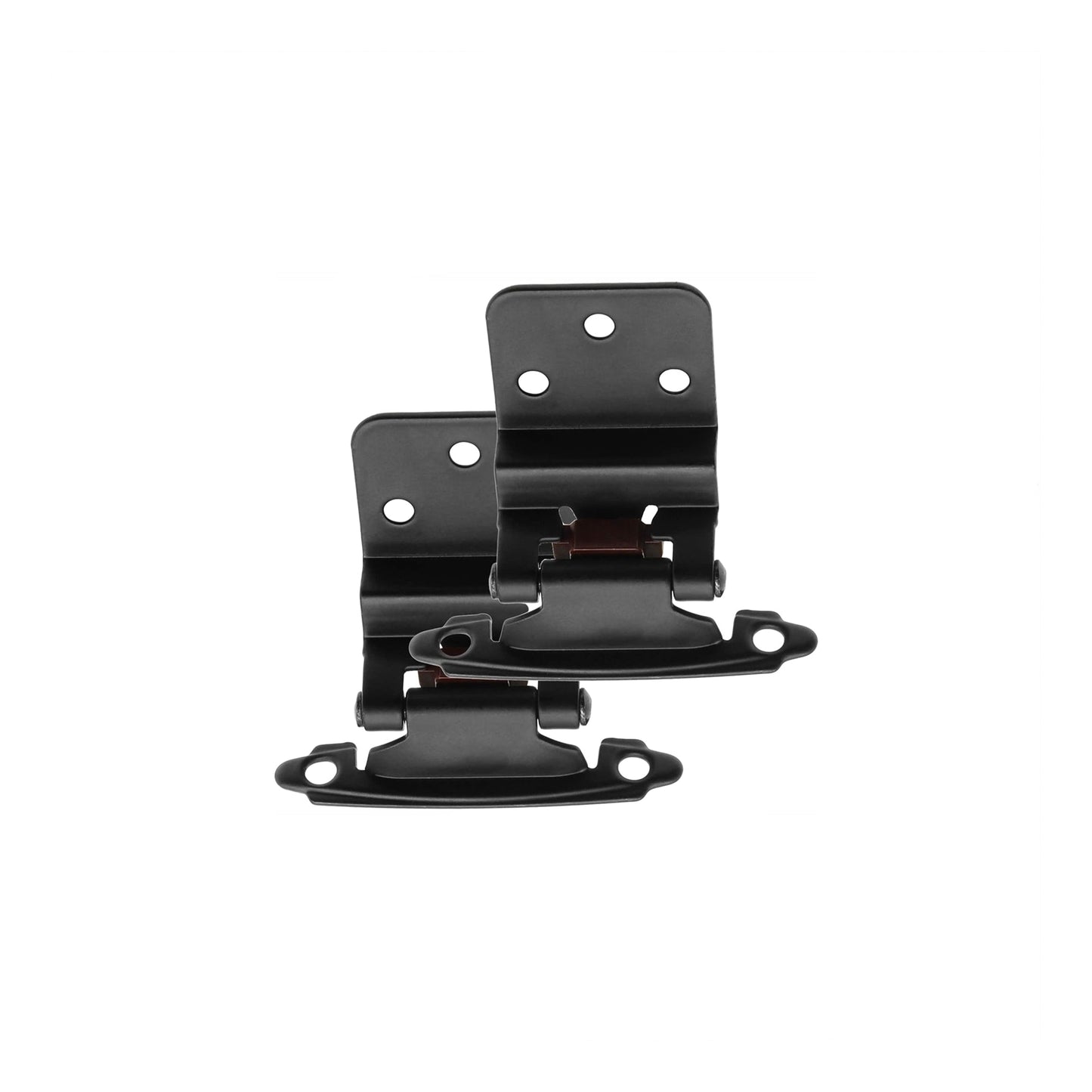 10 Pairs 3/8" Inset Matte Black Cabinet Hinge，Offset Self Closing Black Cabinet Hinges(10 Pairs - 20 Pcs)