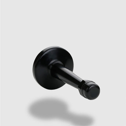 Modern Door Stopper，Heavy Duty Solid Door Stop，Durable Door Stoppers Wall Mounted with Black Soft Rubber Bumper Tips