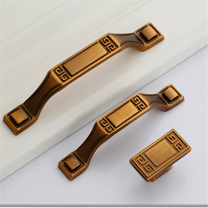 European Style Zinc Alloy Drawer Handles，Kitchen Cabinet Cupboard Door Pulls Furniture Hardware - (Color: Coffee)