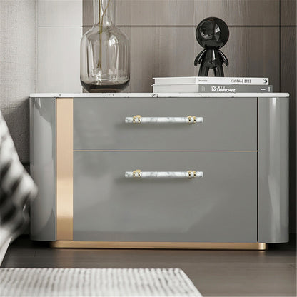 Marble Finish Solid Drawer Pulls，Knobs & Handles，White Marble Pattern Print - Marble Finish Series - Hole Centers(Knob，3.75"，5"，7.5")