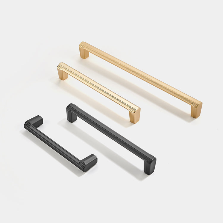 Modern Brushed Brass Cabinet Pulls，Zinc Alloy Kitchen Cabinet Handles for Kitchen，Livingroom，Bathroom