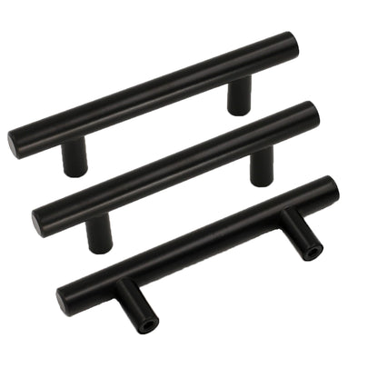 10 Pack 4.25"(108mm) Center to Center Matte Black Cabinet Pulls Stainless Steel Drawer Pulls