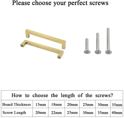 5in Cabinet Handles Drawer Pulls,Modern Gold Drawer Pulls Stainless Steel Dresser Drawer Pulls(128mm, Hole Centers)