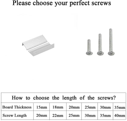 Modern Finger Edge Pulls Tab Pull 102mm/4" Length Finger Drawer Pulls (Brushed Nickel)
