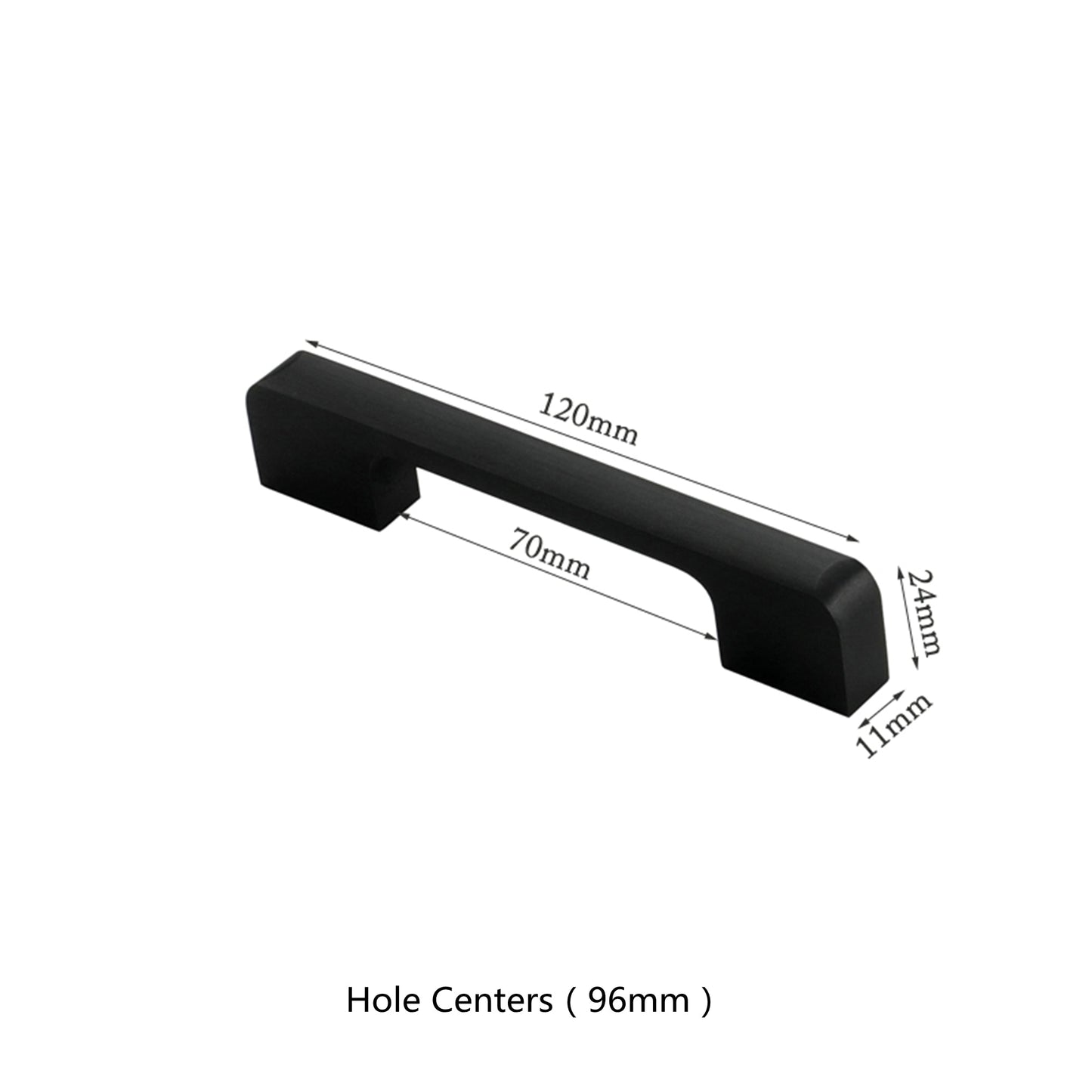 3.75"(Center To Center) Modern Cabinet Door Handles Aluminum Alloy Pulls (96mm，Black)