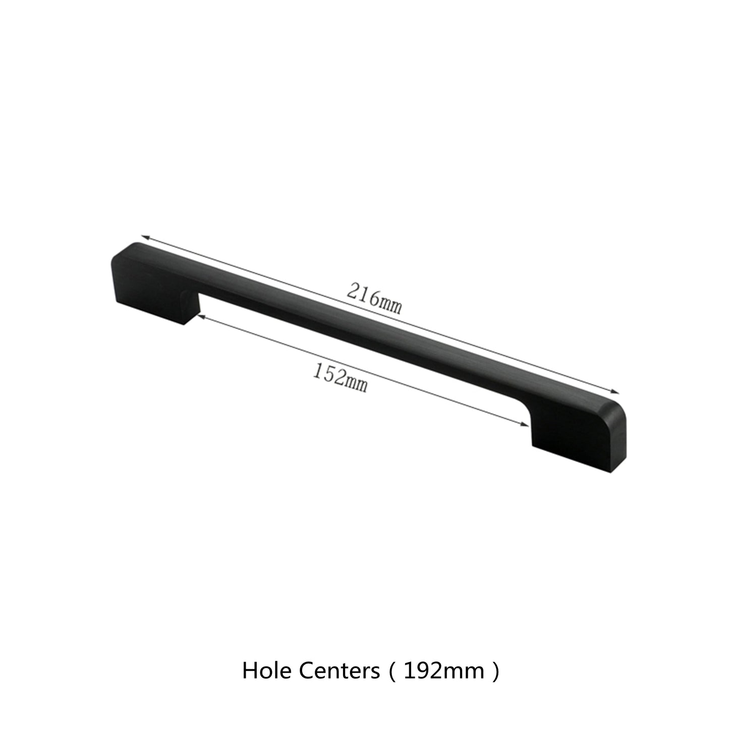 3.75"(Center To Center) Modern Cabinet Door Handles Aluminum Alloy Pulls (96mm，Black)