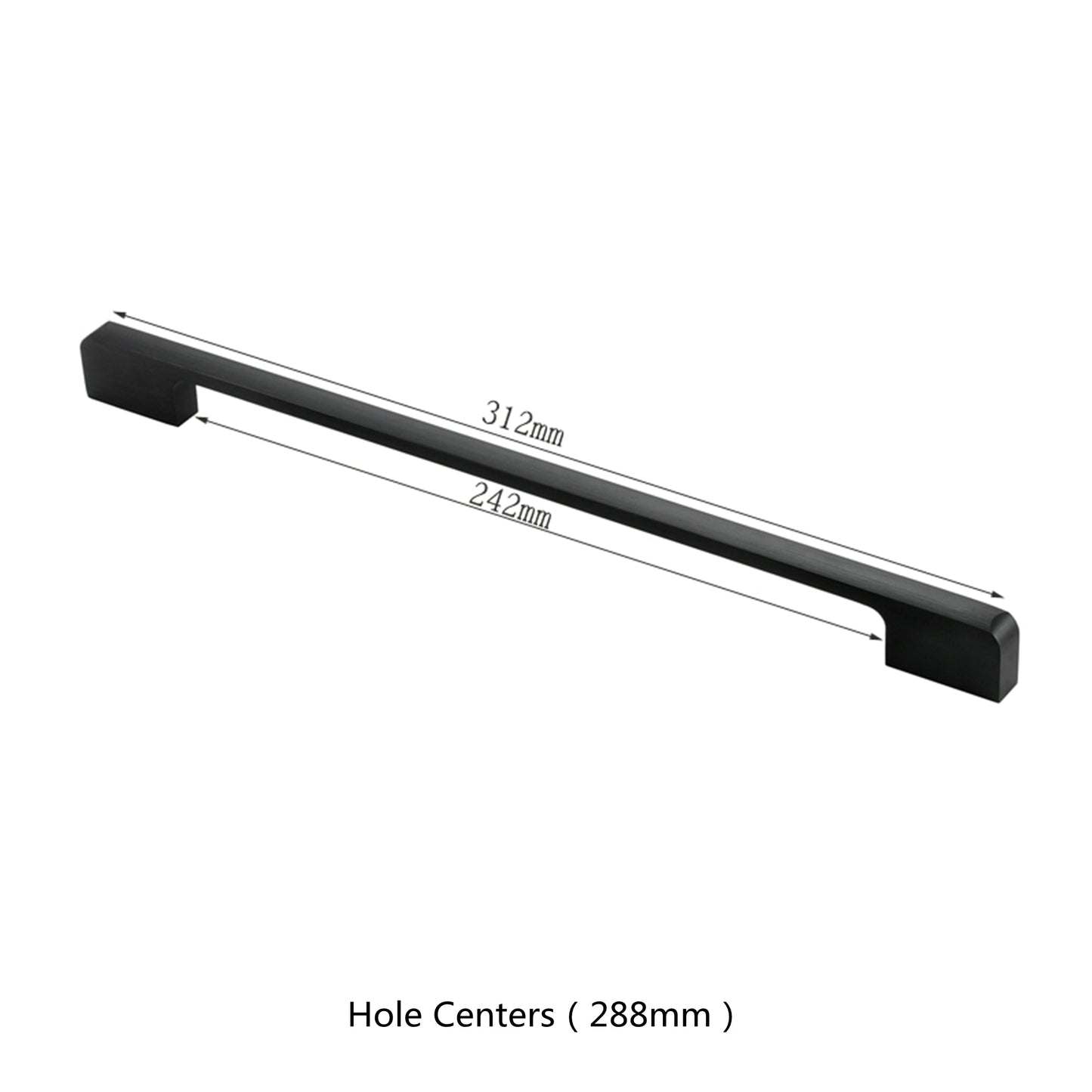 3.75"(Center To Center) Modern Cabinet Door Handles Aluminum Alloy Pulls (96mm，Black)