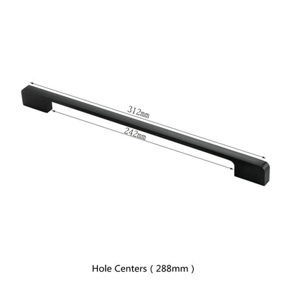 3.75"(Center To Center) Modern Cabinet Door Handles Aluminum Alloy Pulls (96mm，Black)