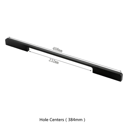 3.75"(Center To Center) Modern Cabinet Door Handles Aluminum Alloy Pulls (96mm，Black)