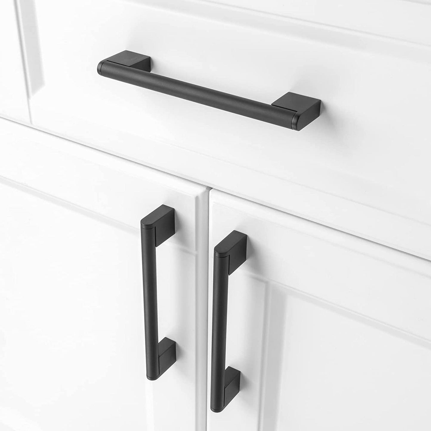 Matte Black Drawer Pulls，Black Stainless Cabinet Pulls For Cupboard Drawer Handles Dresser Pulls