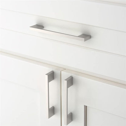 10 Pack 6.25 Inch(160mm) Brushed Satin Nickel Cabinet Handles，Zinc Alloy Cabinet Pulls Kitchen Hardware for Cupboard Drawer Pulls