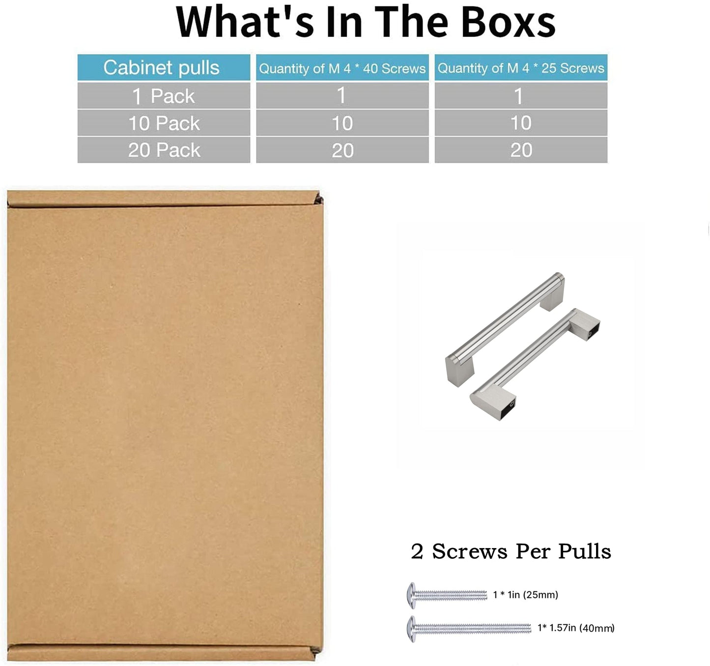 3.5 Inch(90mm) Hole Centers Kitchen Cabinet Handles，Brushed Nickel Cabinet Pulls Kitchen Cabinet Hardware for Modern Cabinets and Drawer