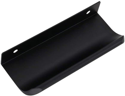 Black Back Mount Finger Edge Pulls，Aluminum Hidden Handle Concealed Tab Pulls for Home Kitchen Living Room Door Drawer Cabinet
