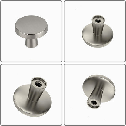 1-1/4 inch Brushed Nickel Kitchen Cabinet Knobs，Solid Dresser Knobs Drawer Knobs For Cupboard Drawer Pulls