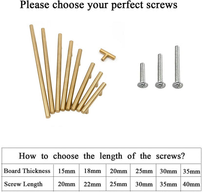 6"(152mm) Center To Center Brushed Brass Cabinet Pulls (8-1/2" Length，Gold)