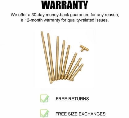 6"(152mm) Center To Center Brushed Brass Cabinet Pulls (8-1/2" Length，Gold)