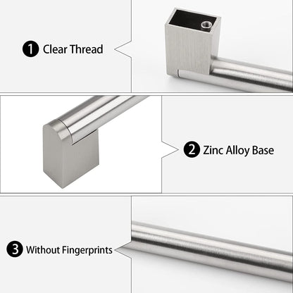 5 Inch(128mm) Hole Centers Brushed Nickel Kitchen Cabinet Handles for Cupboard Drawer Handles Dresser Pulls