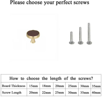 3.75" 5" Leather Handle Pulls，Brown Leather Drawer Pulls，Solid Brass Knobs for Drawer Cupboard Door