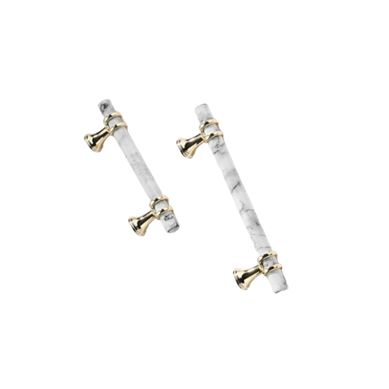 5 Inch(C-C) Marble Finish Solid Drawer Pulls，Knobs & Handles