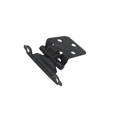 1 Pairs 3/8" Inset Matte Black Cabinet Hinge，Offset Self Closing Black Cabinet Hinges(1 Pairs - 2 Pcs)