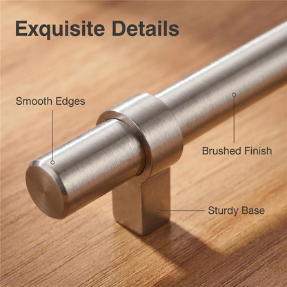 10 Pack Modern Brushed Nickel Drawer Pulls Kitchen Cabinet Handles