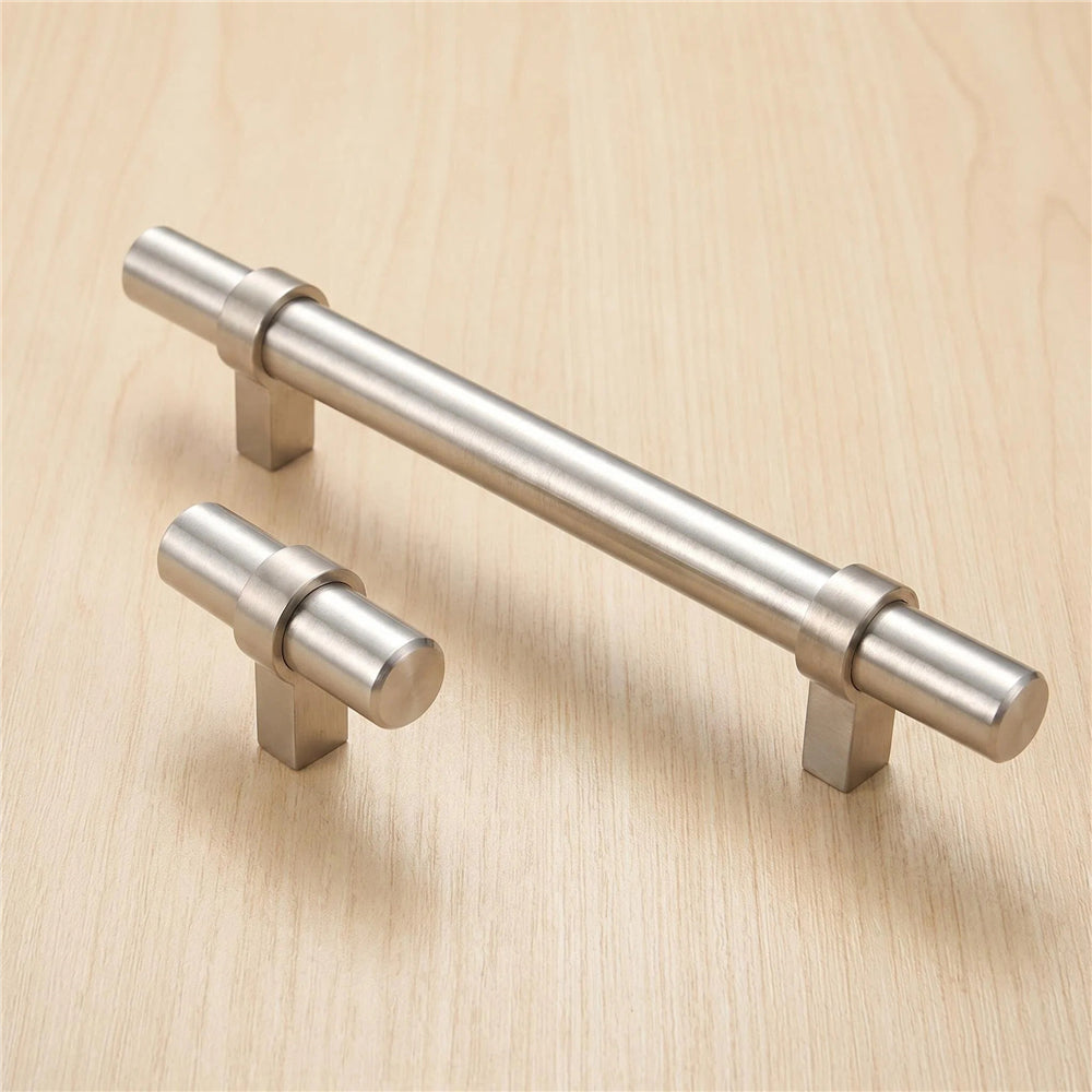 10 Pack Modern Brushed Nickel Drawer Pulls Kitchen Cabinet Handles