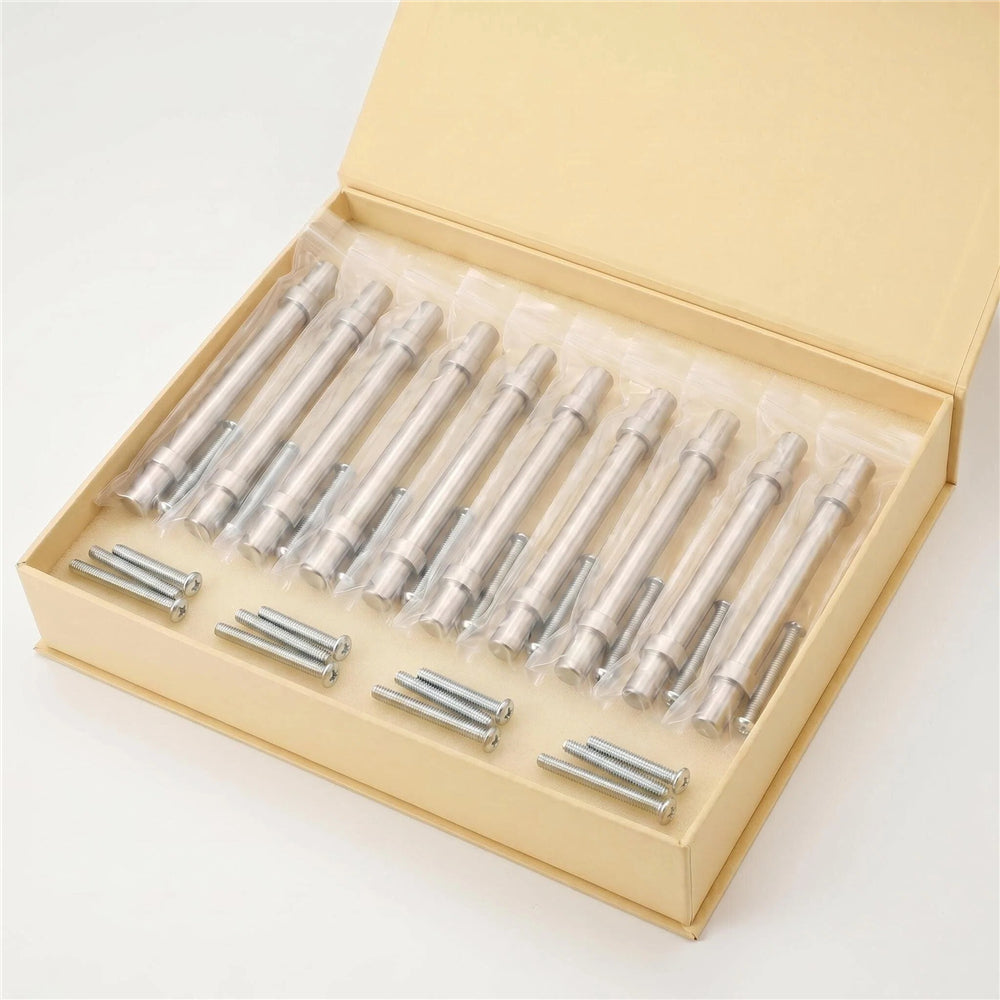 10 Pack Modern Brushed Nickel Drawer Pulls Kitchen Cabinet Handles
