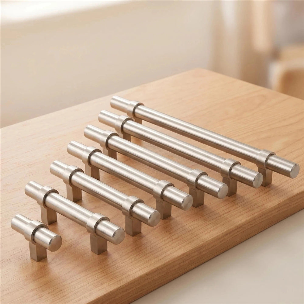 10 Pack Modern Brushed Nickel Drawer Pulls Kitchen Cabinet Handles