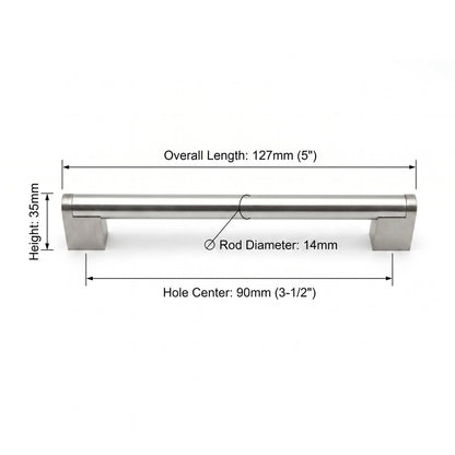 Modern Drawer Pulls Brushed Nickel Cabinet Pulls - Multiple Sizes