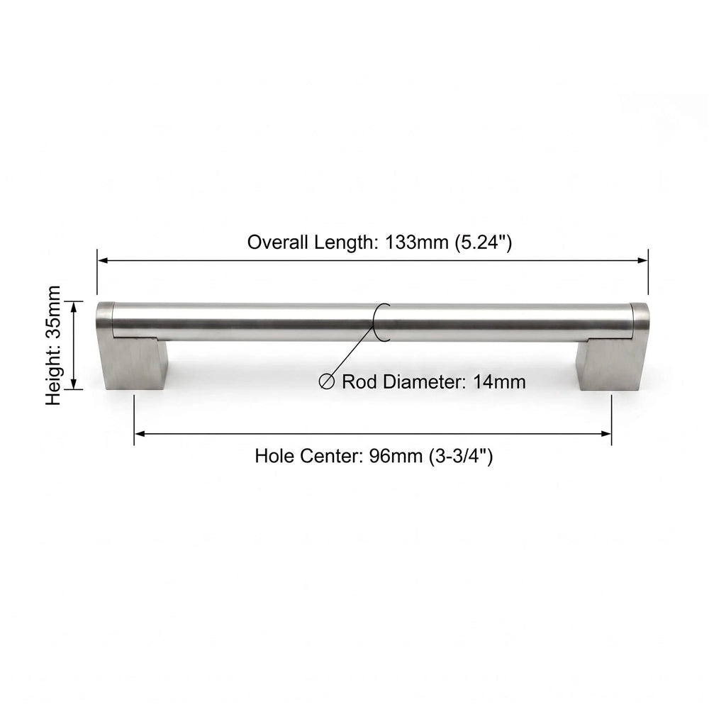 Modern Drawer Pulls Brushed Nickel Cabinet Pulls - Multiple Sizes
