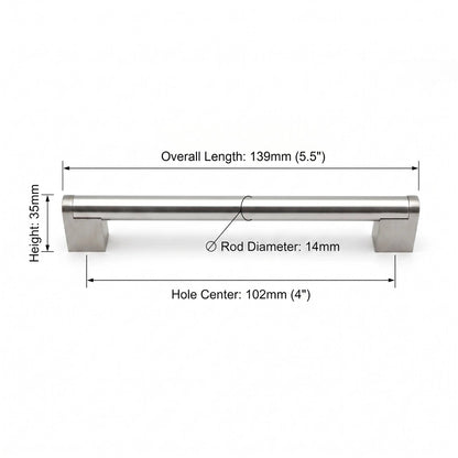 Modern Drawer Pulls Brushed Nickel Cabinet Pulls - Multiple Sizes
