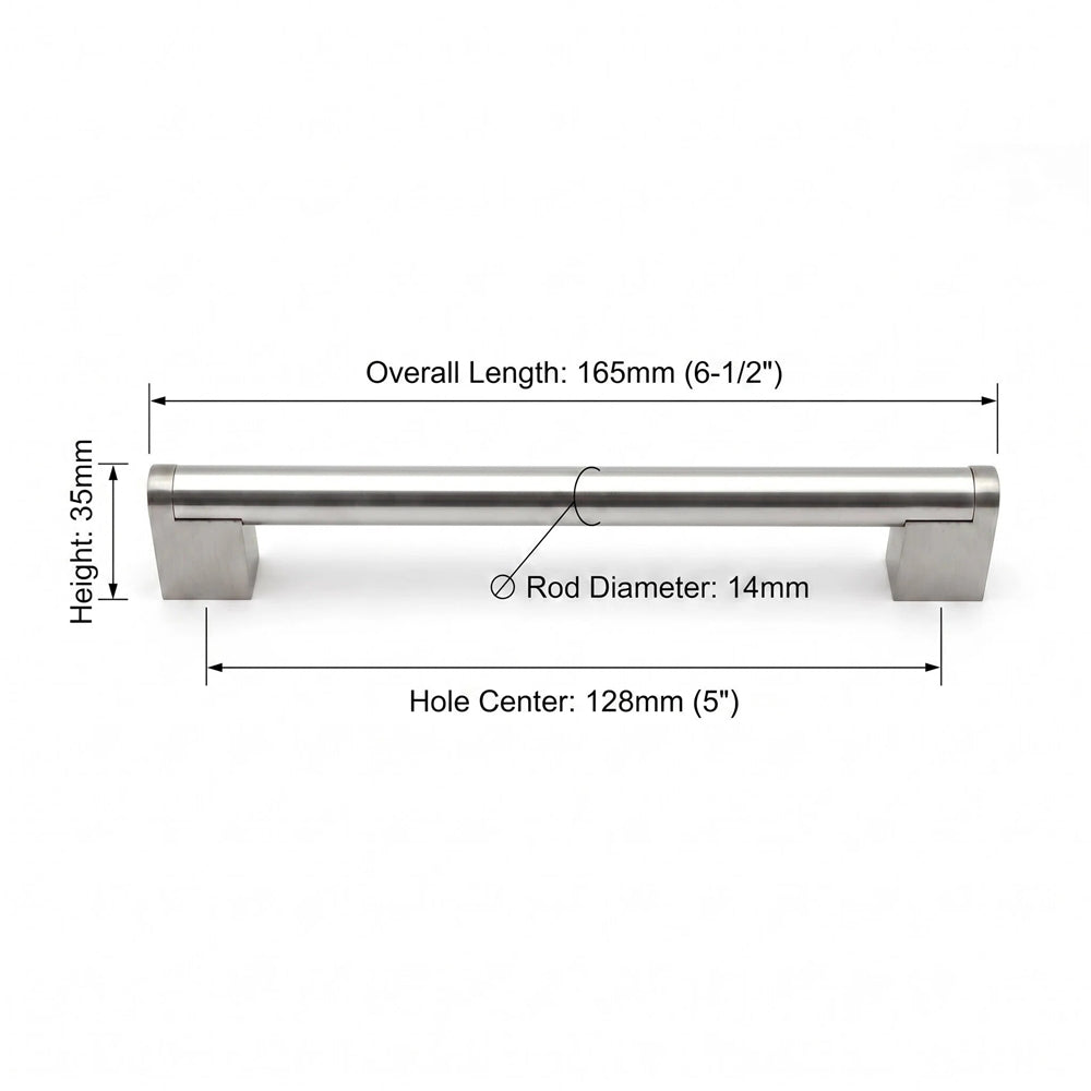 Modern Drawer Pulls Brushed Nickel Cabinet Pulls - Multiple Sizes