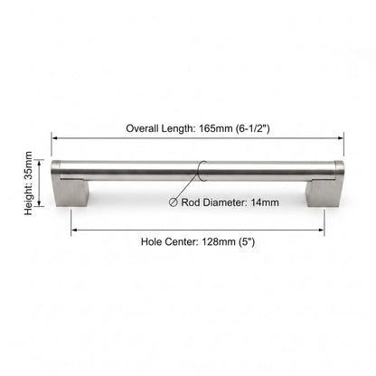 Modern Drawer Pulls Brushed Nickel Cabinet Pulls - Multiple Sizes