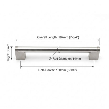 Modern Drawer Pulls Brushed Nickel Cabinet Pulls - Multiple Sizes